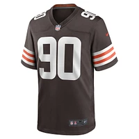 Men's Nike Maurice Hurst Brown Cleveland Browns Game Player Jersey