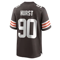 Men's Nike Maurice Hurst Brown Cleveland Browns Game Player Jersey