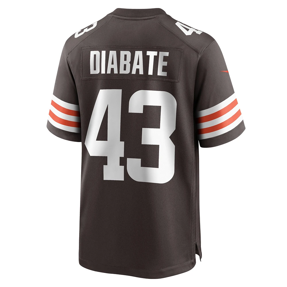 Men's Nike Mohamoud Diabate  Brown Cleveland Browns Team Game Jersey