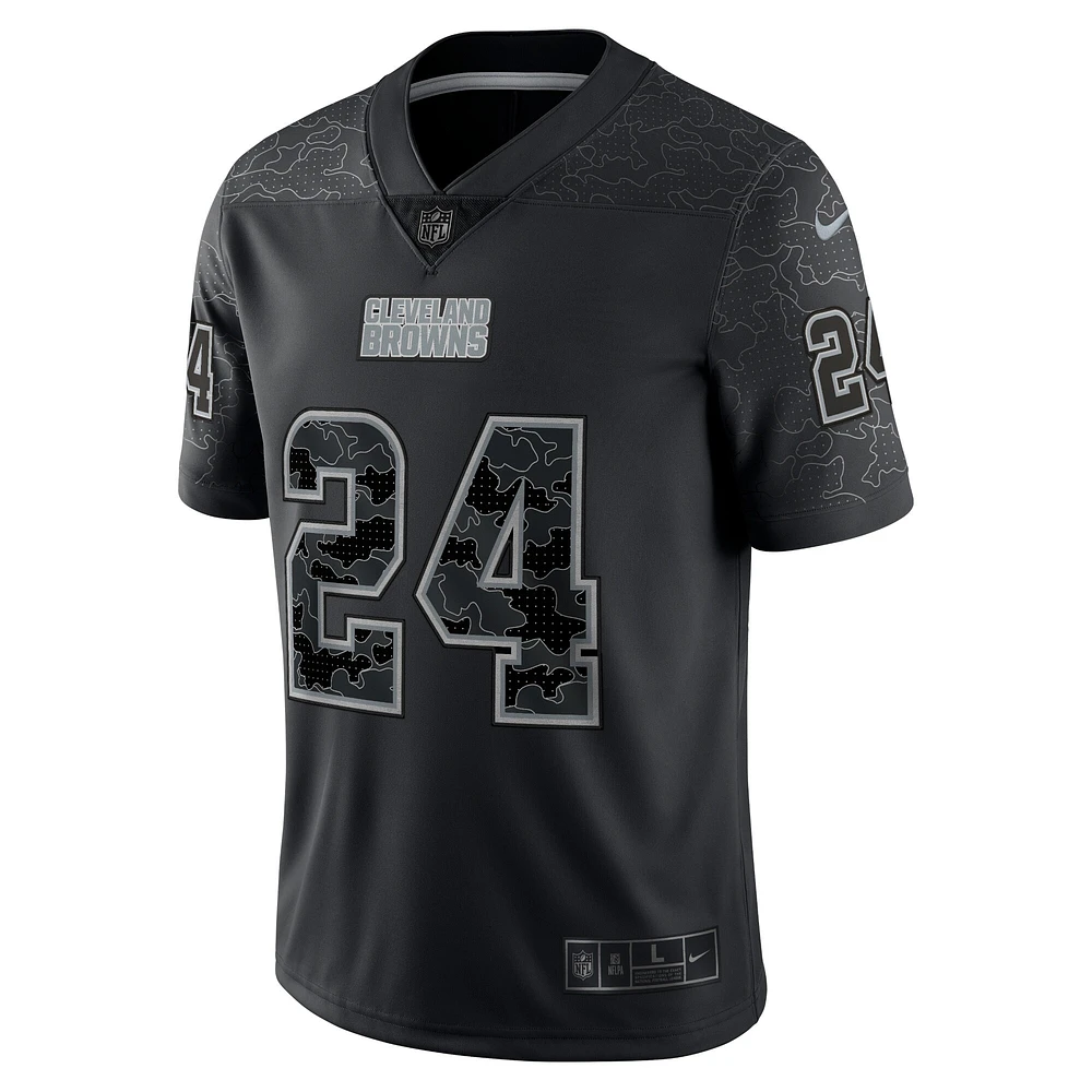 Men's Nike Nick Chubb Black Cleveland Browns RFLCTV - Limited Jersey
