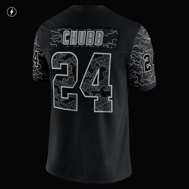 Homme Nike Nick Chubb Noir Cleveland Browns RFLCTV - Maillot limité