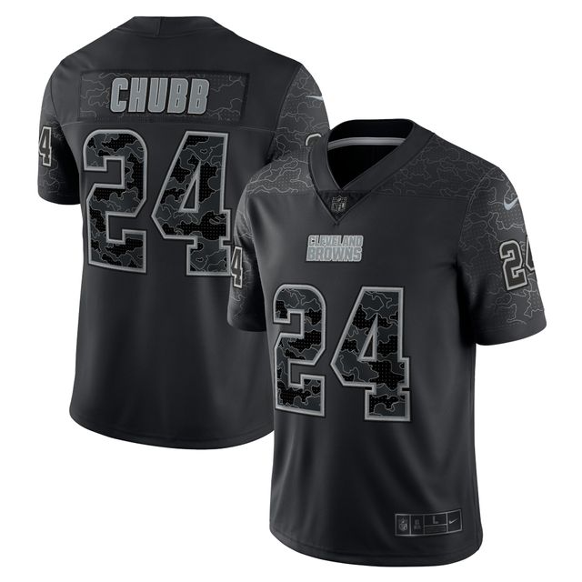 Homme Nike Nick Chubb Noir Cleveland Browns RFLCTV - Maillot limité