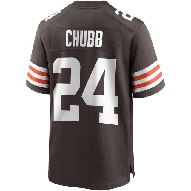 FBC BROWNS BROWN 24 NICK CHUBB MAILLOT DE JEU N&N POUR HOMMES NIKE CURRENT PLAYER - CAD JERMENGME
