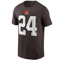 Men's Nike Nick Chubb Brown Cleveland Browns Name & Number T-Shirt