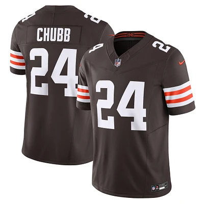 Nike Nick Chubb pour hommes Marron Cleveland Browns Vapor F.U.S.E. Maillot limité