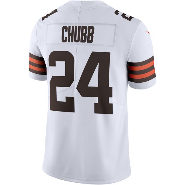 Maillot Nike Nick Chubb pour hommes, blanc, Cleveland Browns Vapor Limited