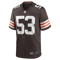 Men's Nike Nick Harris Brown Cleveland Browns Game Jersey