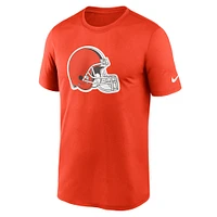 Men's Nike Orange Cleveland Browns Legend Logo Helmet Performance T-Shirt