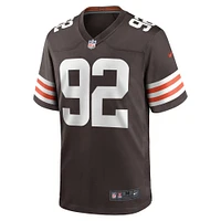 Maillot de match l'équipe Nike Sam Kamara pour hommes, marron, Cleveland Browns