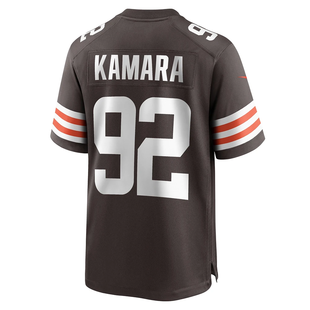 Maillot de match l'équipe Nike Sam Kamara pour hommes, marron, Cleveland Browns