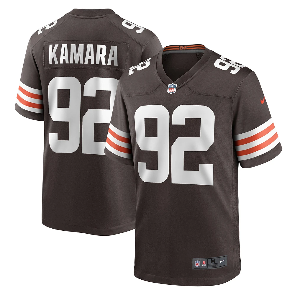 Maillot de match l'équipe Nike Sam Kamara pour hommes, marron, Cleveland Browns