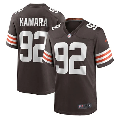 Maillot de match l'équipe Nike Sam Kamara pour hommes, marron, Cleveland Browns