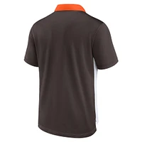 Men's Nike  White/Brown Cleveland Browns Rewind Pique Polo