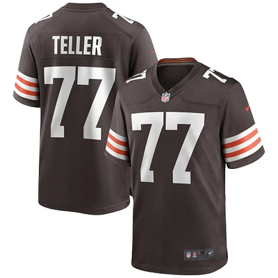 Maillot de match Nike Wyatt Teller marron Cleveland Browns pour homme