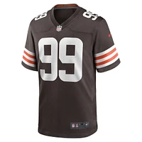 Maillot Nike Za'Darius Smith pour hommes, marron, Cleveland Browns, Team Game