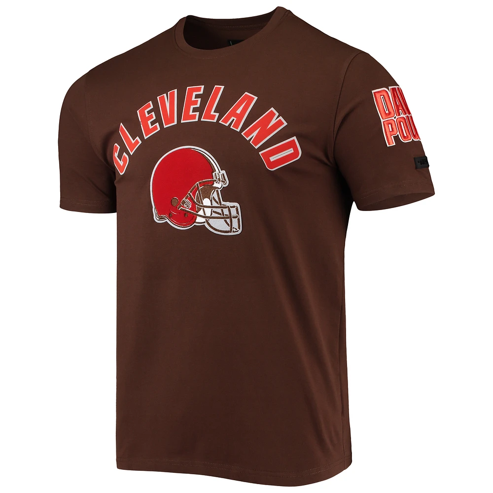 Men's Pro Standard Brown Cleveland Browns Team Classic Bristle Slim-Fit T-Shirt