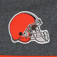 Men's Starter Brown/Heather Charcoal Cleveland Browns Extreme Pullover Hoodie