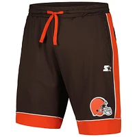 Short de mode préféré des fans Cleveland Browns Starter marron/orange pour hommes