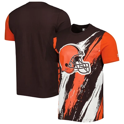T-shirt Starter Brown Cleveland Browns Extreme Defender pour homme
