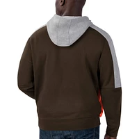 Men's Starter Brown Cleveland Browns Playoff - Hoodie Full-Zip Jacket