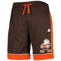 Men's Starter Brown Cleveland Browns Throwback Fan Favorite Shorts