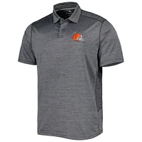 Men's Tommy Bahama Charcoal Cleveland Browns Delray Frond IslandZone Polo