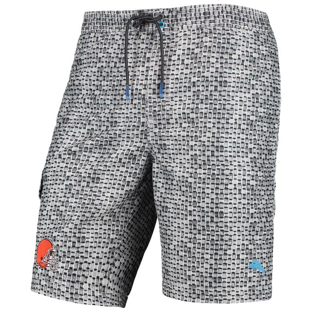 Short de bain Tommy Bahama Grey Cleveland Browns Baja Geo Wave pour homme
