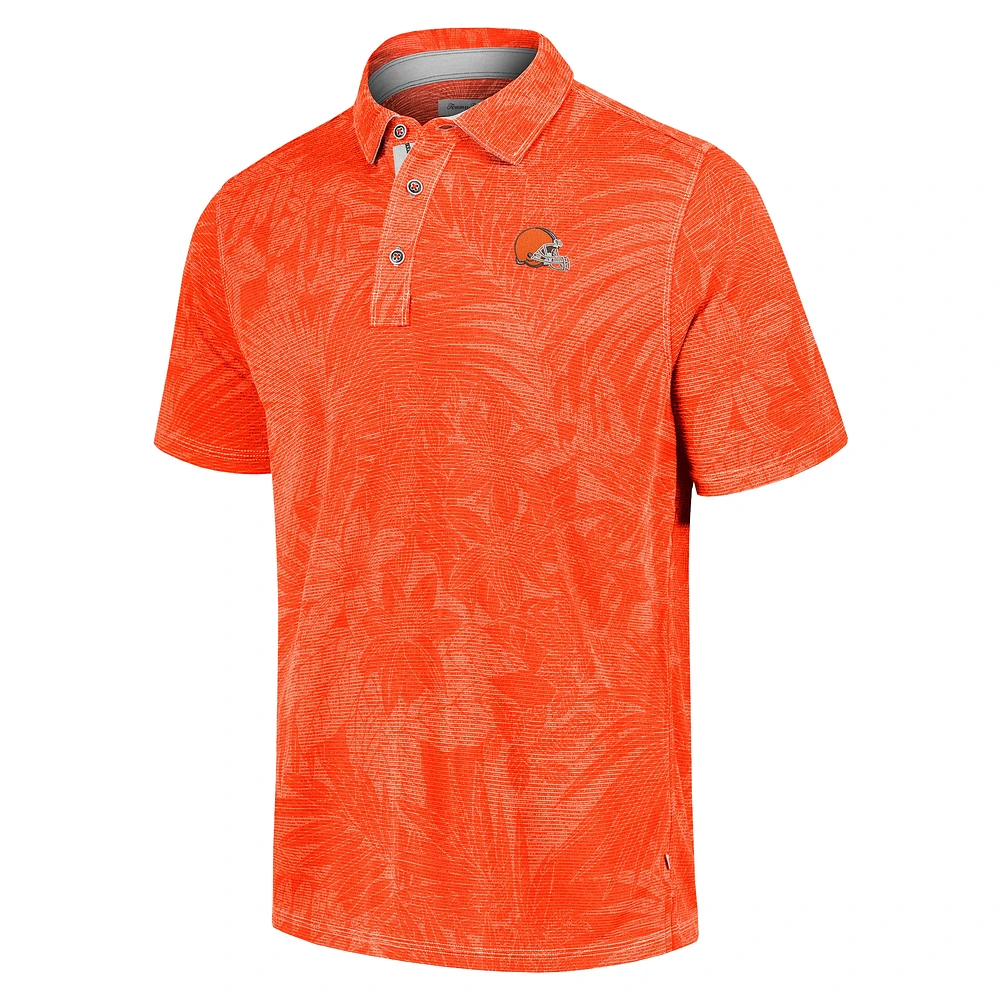 Men's Tommy Bahama Orange Cleveland Browns Big & Tall Santiago Paradise Polo