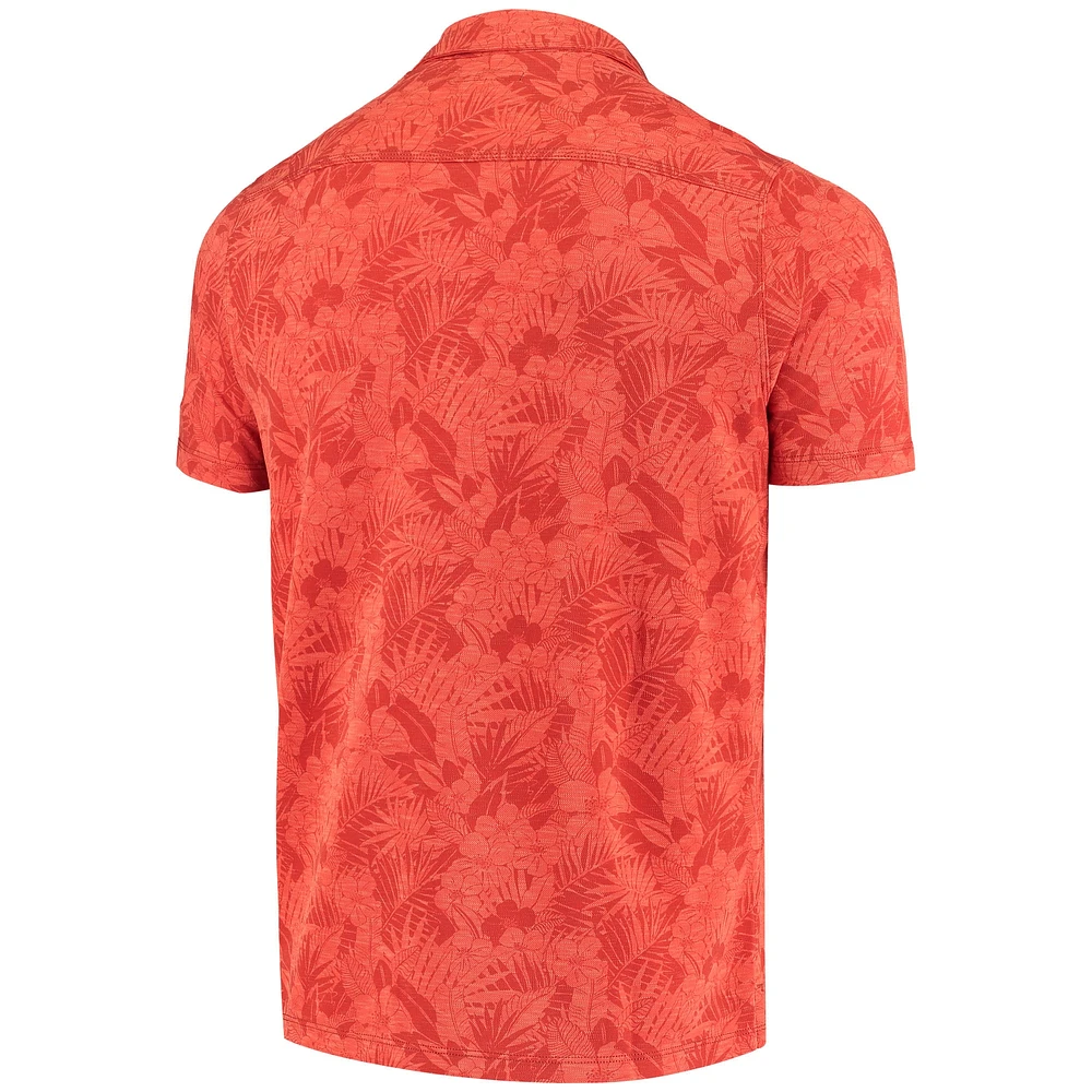 Men's Tommy Bahama Orange Cleveland Browns Sport Palmetto Palms Polo