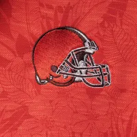 Men's Tommy Bahama Orange Cleveland Browns Sport Palmetto Palms Polo