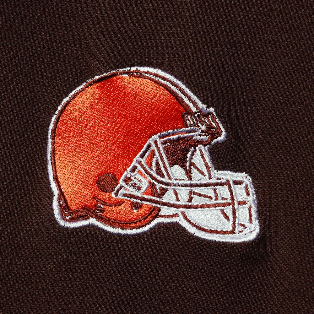 Men's Tommy Hilfiger Brown/Orange Cleveland Browns Logan Polo