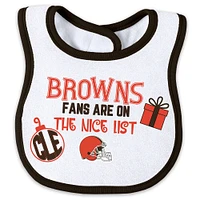 Newborn & Infant WEAR by Erin Andrews Cleveland Browns Allover Print Full-Zip Sleeper Bib Set