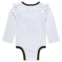 Newborn & Infant WEAR by Erin Andrews Cleveland Browns Three-Piece Long Sleeve Bodysuit, Tutu and Sweatpants Set