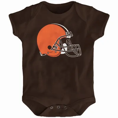 Body nouveau-né marron avec logo de l'équipe des Cleveland Browns