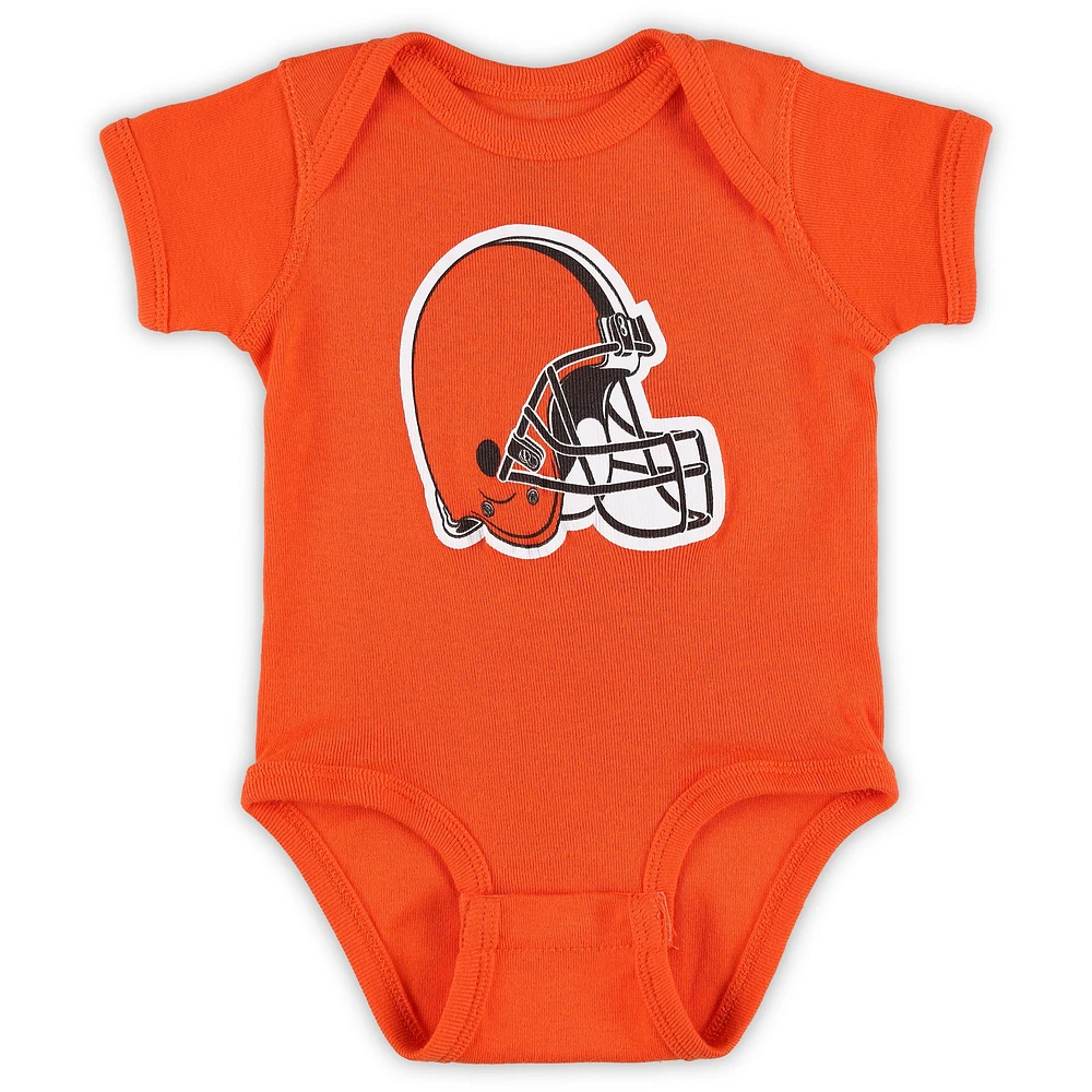Newborn Orange Cleveland Browns Team Logo Bodysuit