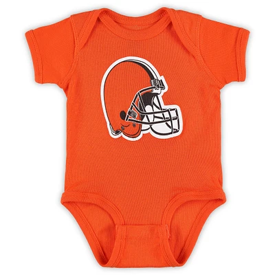 Newborn Orange Cleveland Browns Team Logo Bodysuit