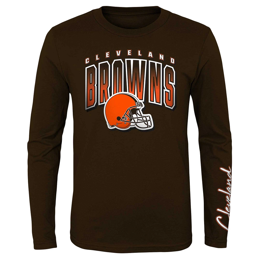 Preschool Orange/Brown Cleveland Browns Fan Fave T-Shirt Combo Set