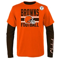 Preschool Orange/Brown Cleveland Browns Fan Fave T-Shirt Combo Set