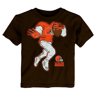 T-shirt marron pour tout-petits avec bras raides des Cleveland Browns