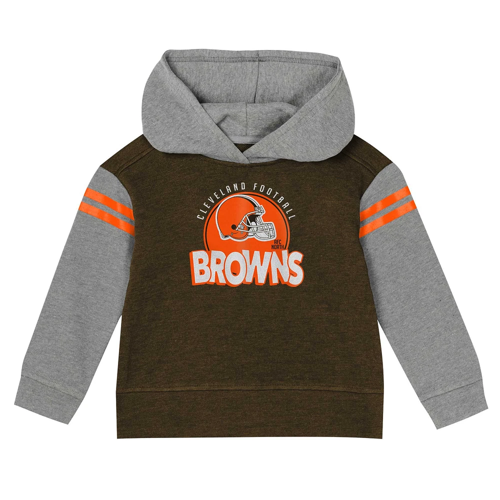 Toddler Cleveland Browns Club House Long Sleeve Hoodie Top and Leggings Two-Piece Set