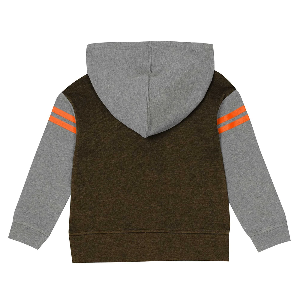 Toddler Cleveland Browns Club House Long Sleeve Hoodie Top and Leggings Two-Piece Set