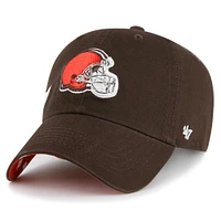 Women's '47 Brown Cleveland Browns Confetti Icon Clean Up Adjustable Hat