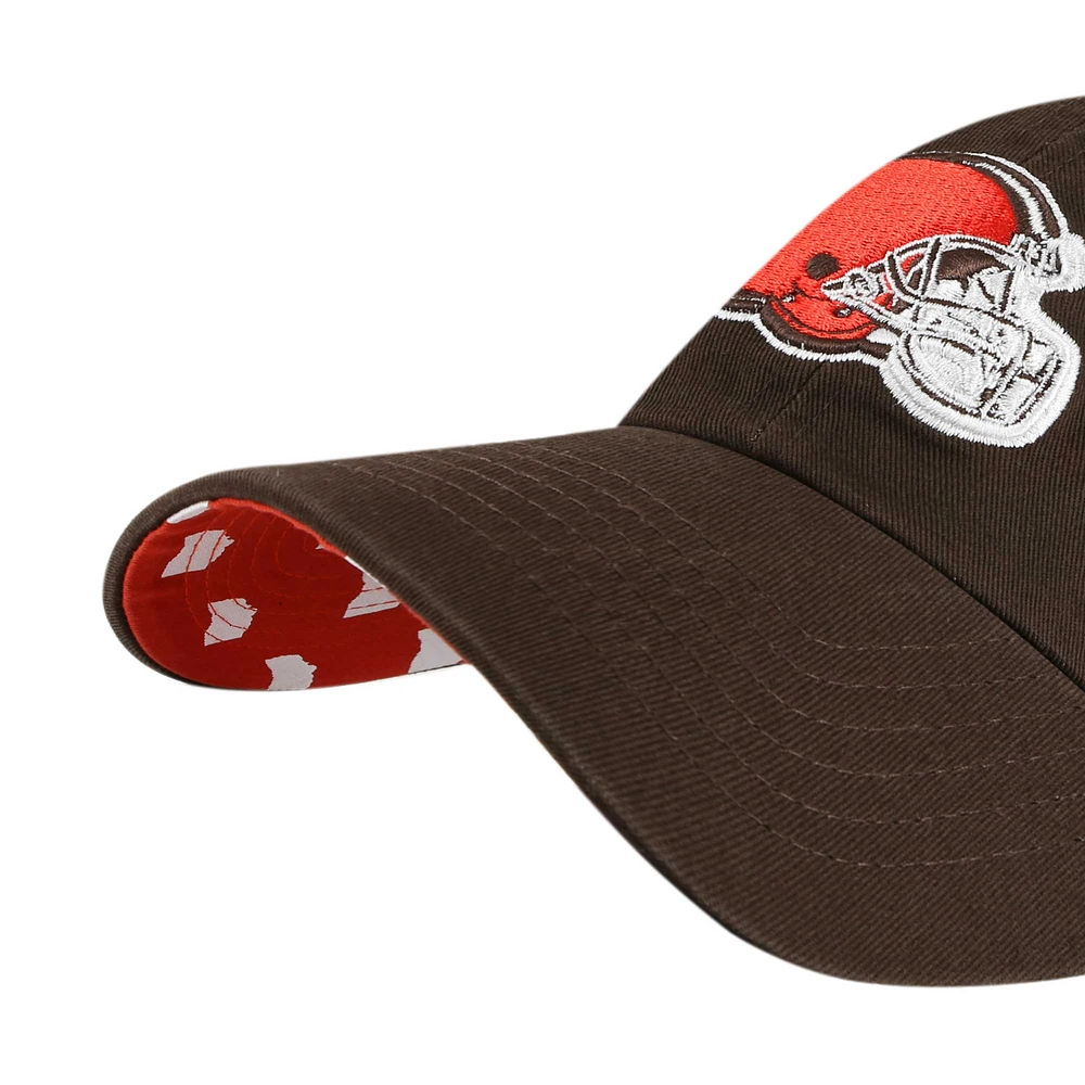 Casquette réglable '47 Cleveland Browns Confetti Icon Clean Up pour femmes