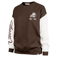 Women's '47  Brown Cleveland Browns Double Header Rise Andie Pullover Sweatshirt