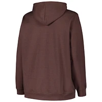 Women's '47  Brown Cleveland Browns Plus Clarity Kennedy Pullover Hoodie
