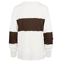 Women's '47 Cream Cleveland Browns Clubhouse Pride Taylor Long Sleeve T-Shirt