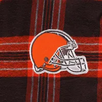 Women's Concepts Sport Brown/Orange Cleveland Browns Plus Badge T-Shirt & Pants Sleep Set