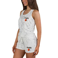 Women's Concepts Sport Cleveland Browns Quartz Hacci Knit Tank Top & Shorts Sleep Set