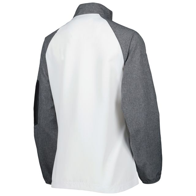 Dunbrooke Blanc/Gris Cleveland Browns Hurricane Raglan Coupe-vent entièrement zippé pour femme