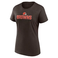 Women's Fanatics Brown Cleveland Browns Fundamental Base - T-Shirt